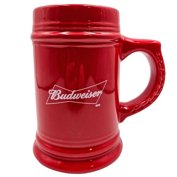 Calgary Stampede Budweiser Beer Mug Stein Tall Red Alberta Canada Read - Picture 1 of 10